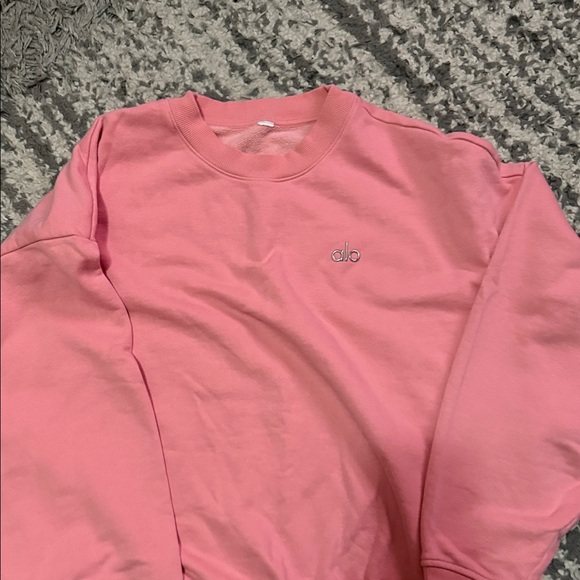ALO Yoga  Crewneck in Pink - Picture 2 of 4